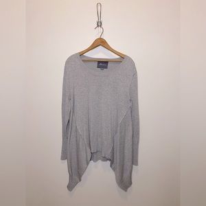 Paper Crane Handkerchief Hem Sweater